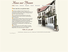 Tablet Screenshot of haus-zur-pfauen.de